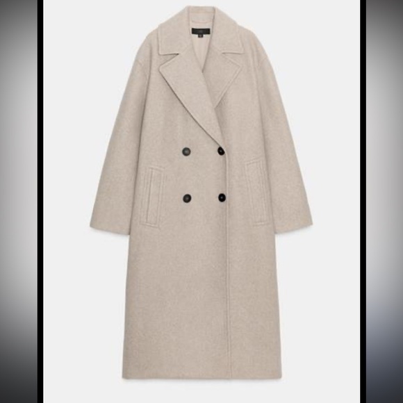 Zara Jackets & Blazers - Zara Women's Oversized Coat in Tan - Size Small